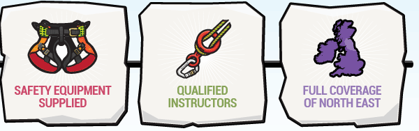 safety equipment supplied / qualified instructors / full coverage of north east